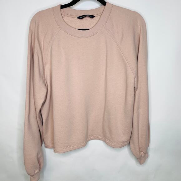 Abercrombie & Fitch Blush Pink Crew Neck Sweatshirt Sz Large - Picture 5 of 8